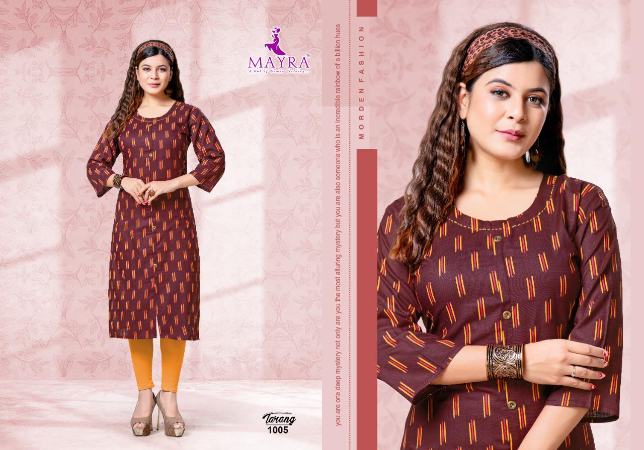 Mayra Tarang Fancy Regular Wear Designer Printed Kurti Collection